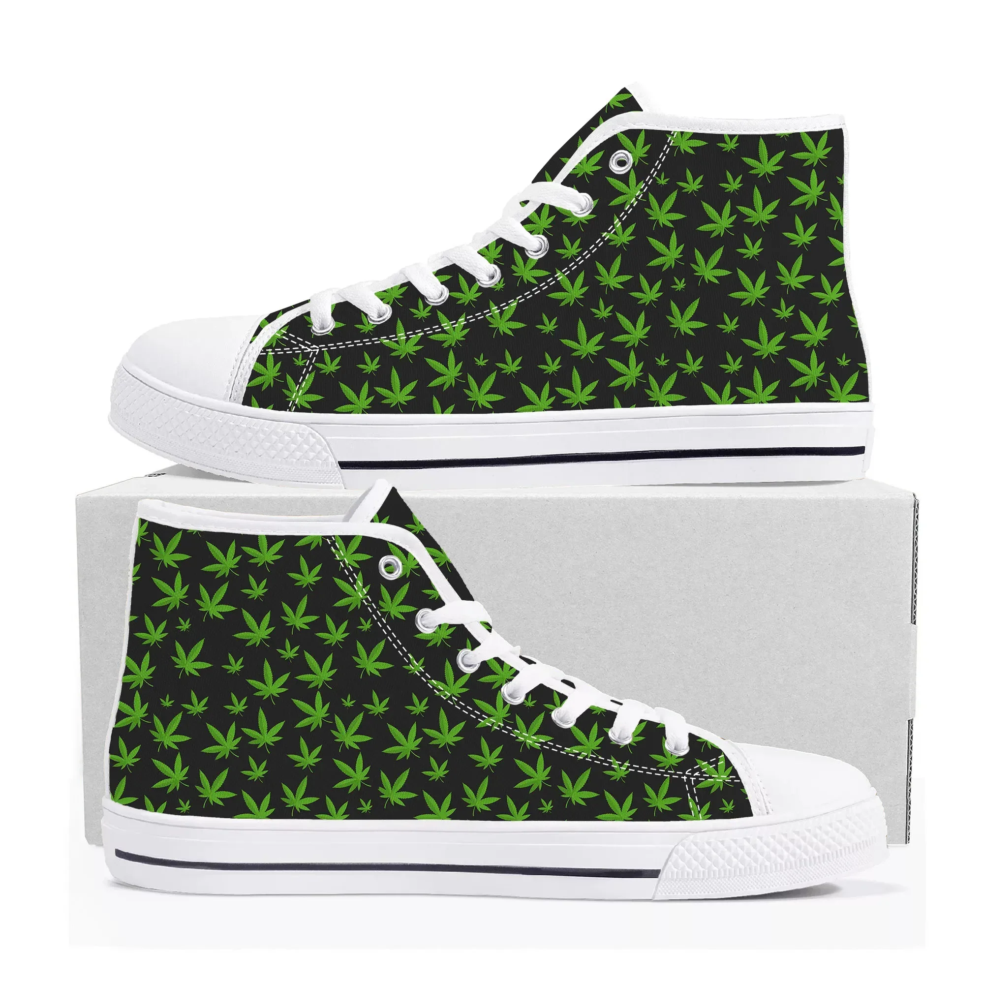 Men Shoes Yellow - Leaf Weed Rasta Marijuana Red Yellow