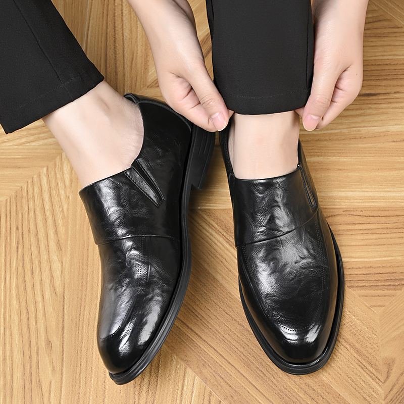 Men Shoes For Office Work - Men's Business Casual Leather Shoes Retro