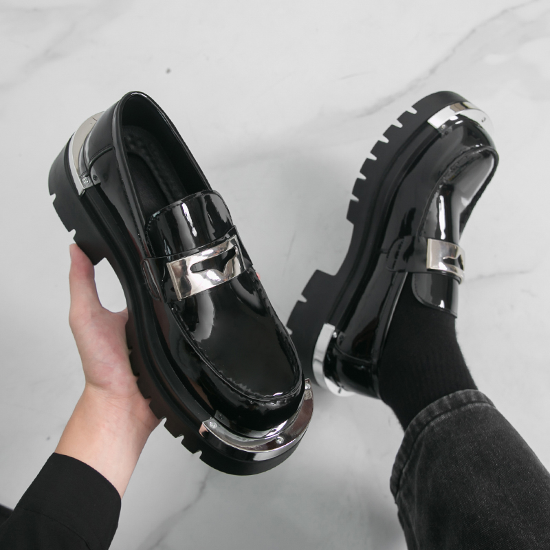 Men Shoes For Office Work - Men's thick soled leather shoes Luxury
