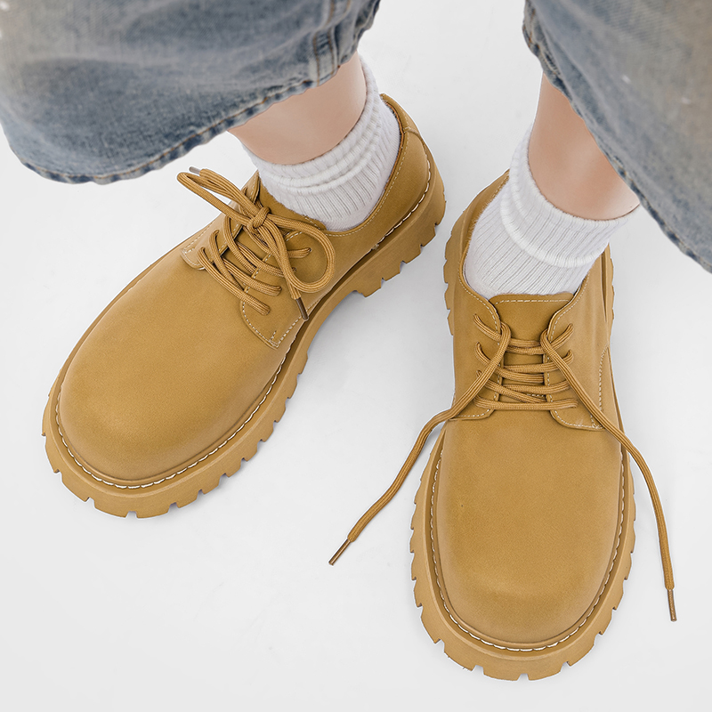 Men'S Shoes With Height Increase - Men's Spring Autumn Thick Soled Rhubarb