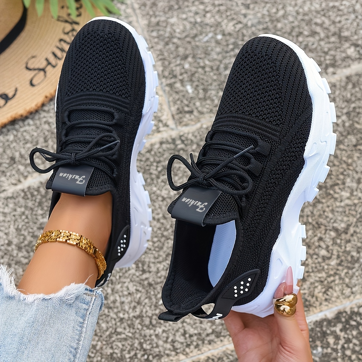 Men Shoes Everyday - Breathable Knit Sneakers Fashion Comfortable Slip