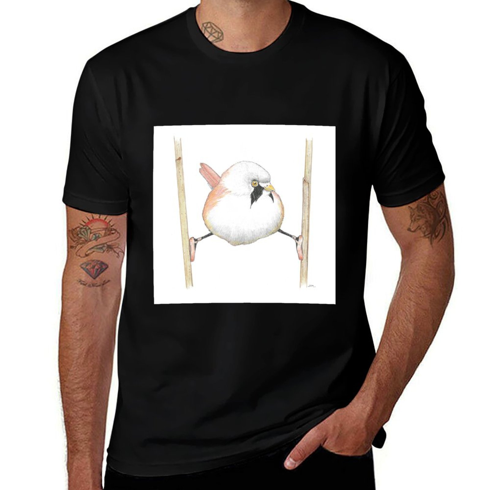 Men'S Shoes For Crews - Bearded Reedling in Toe Shoes T-Shirt