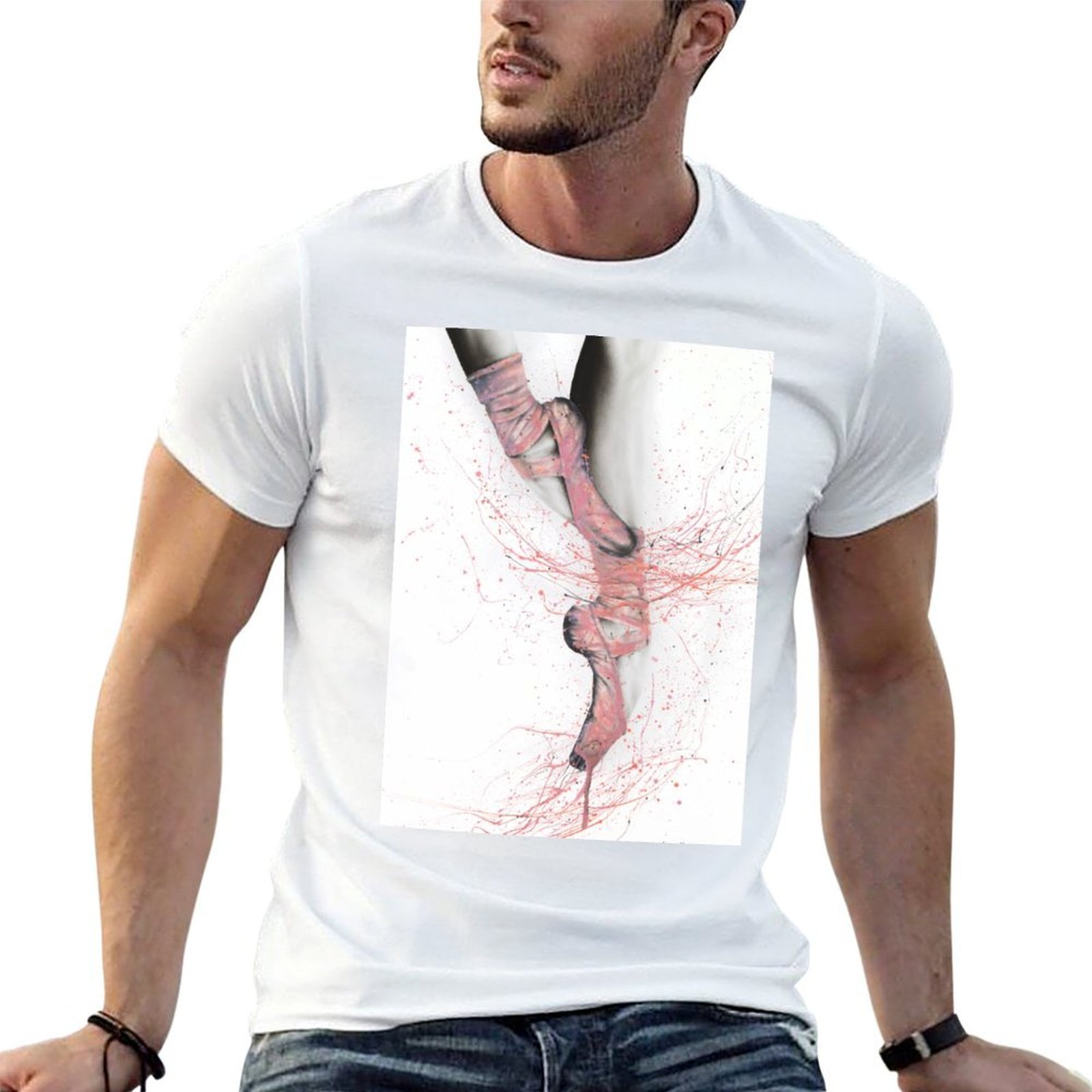 Men'S Shoes For Crews - Ballet Shoes Pink T-Shirt Basic Plain