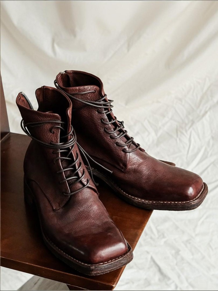 Retro Fashion Male Zipper Genu - Men'S Shoes With Height Increase recension och pris