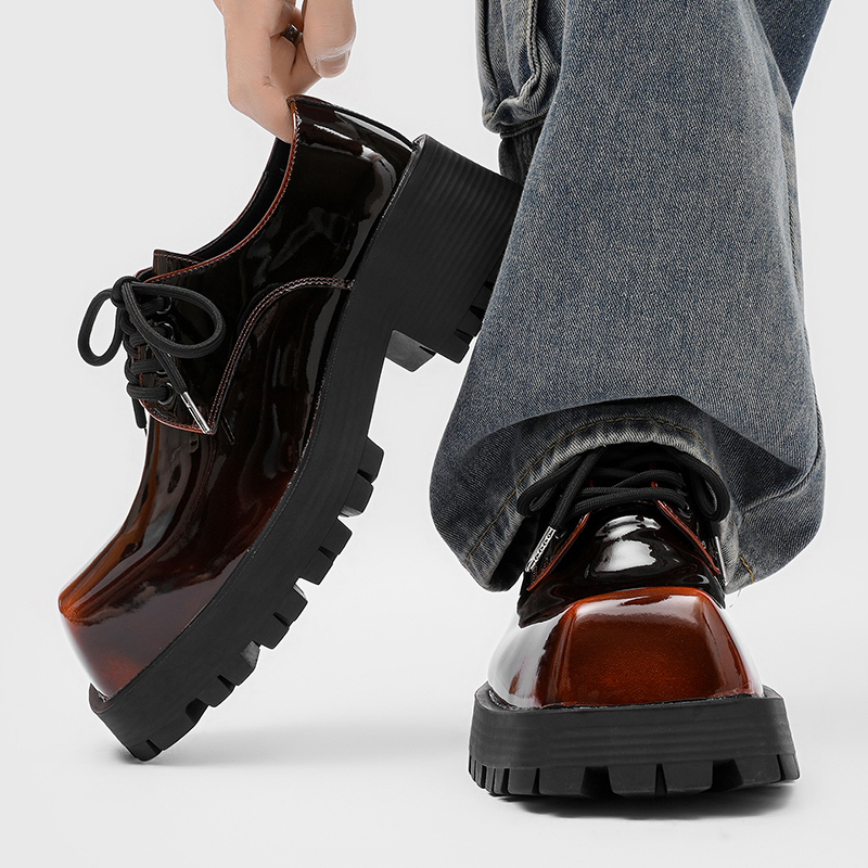 Men's thick soled leather shoe - Men Shoes For Office Work recension och pris