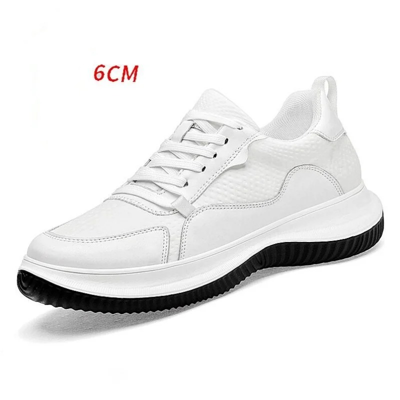 White Cow Leather Elevator Sne - Men'S Shoes With Height Increase recension och pris