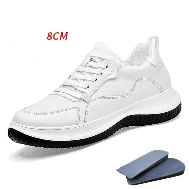 White Cow Leather Elevator Sne - Men'S Shoes With Height Increase recension och pris