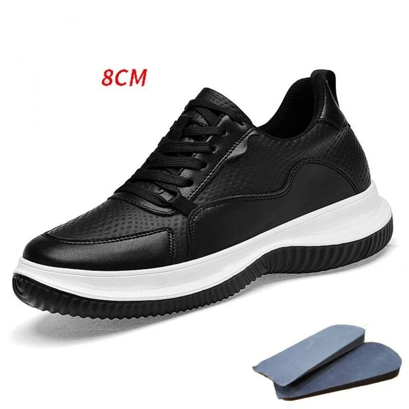 White Cow Leather Elevator Sne - Men'S Shoes With Height Increase recension och pris