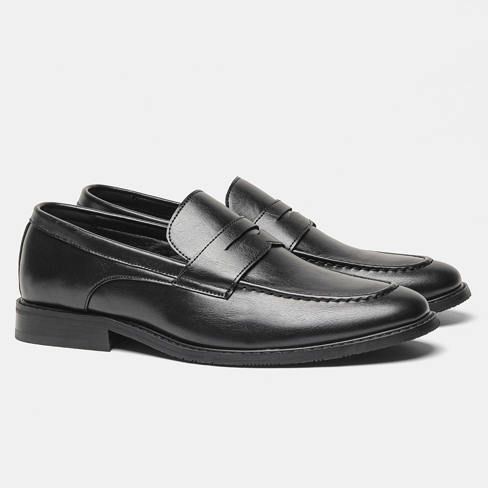 Men's Black Penny Loafers Clas - Men Shoes For Office Work recension och pris