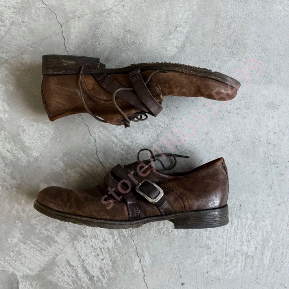 2026 Retro Distressed Brown Le - Shoes Heels Men recension och pris