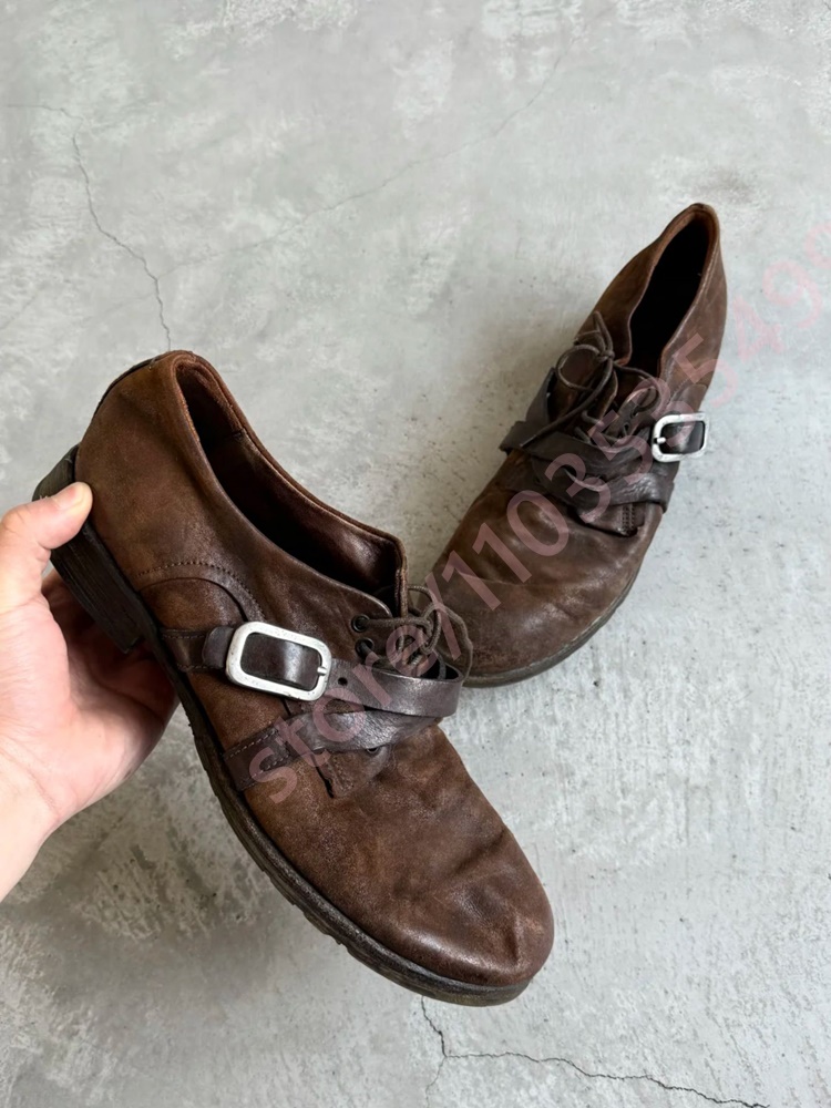 2026 Retro Distressed Brown Le - Shoes Heels Men recension och pris
