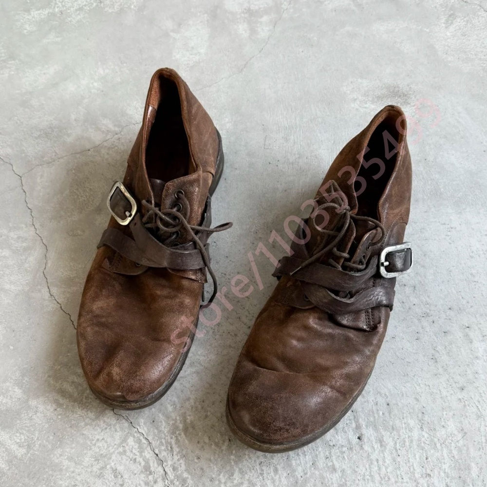 2026 Retro Distressed Brown Le - Shoes Heels Men recension och pris