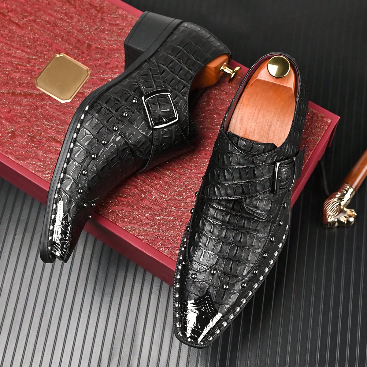 Vintage-Style Men Buckle Monk  - Shoes Heels Men recension och pris