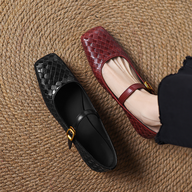 Woven Flat Bottom Mary Jane Wo - Shoes Heels Men recension och pris