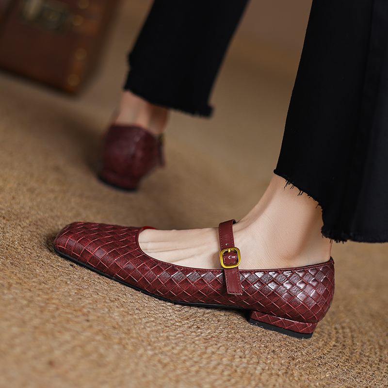 Woven Flat Bottom Mary Jane Wo - Shoes Heels Men recension och pris