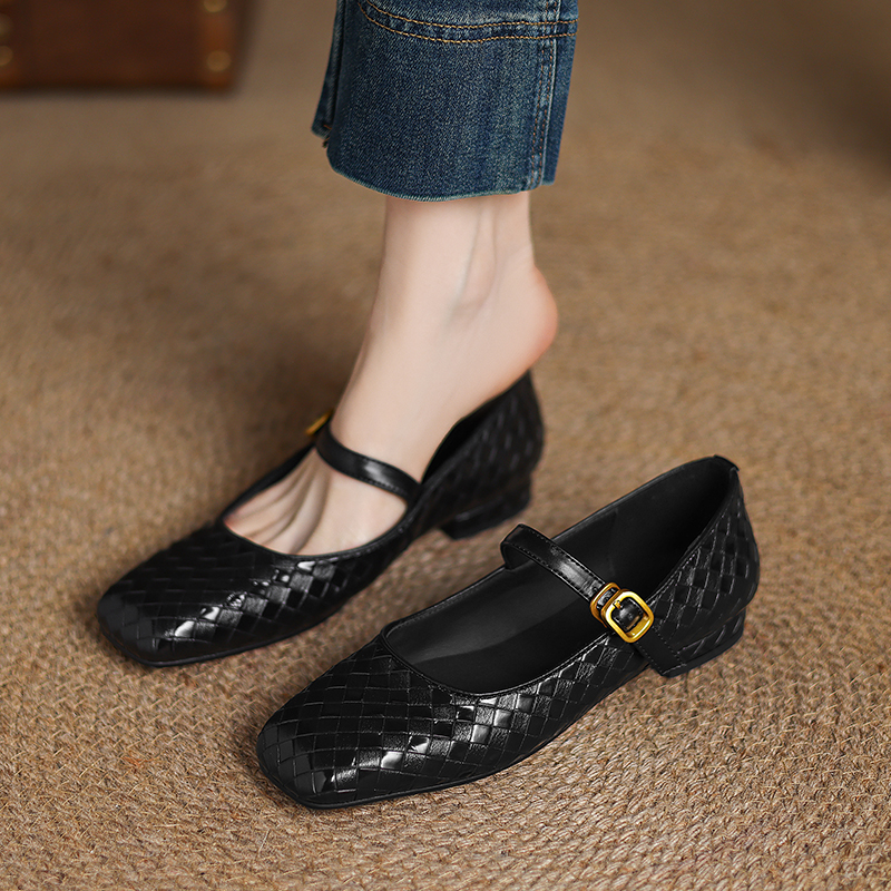 Woven Flat Bottom Mary Jane Wo - Shoes Heels Men recension och pris
