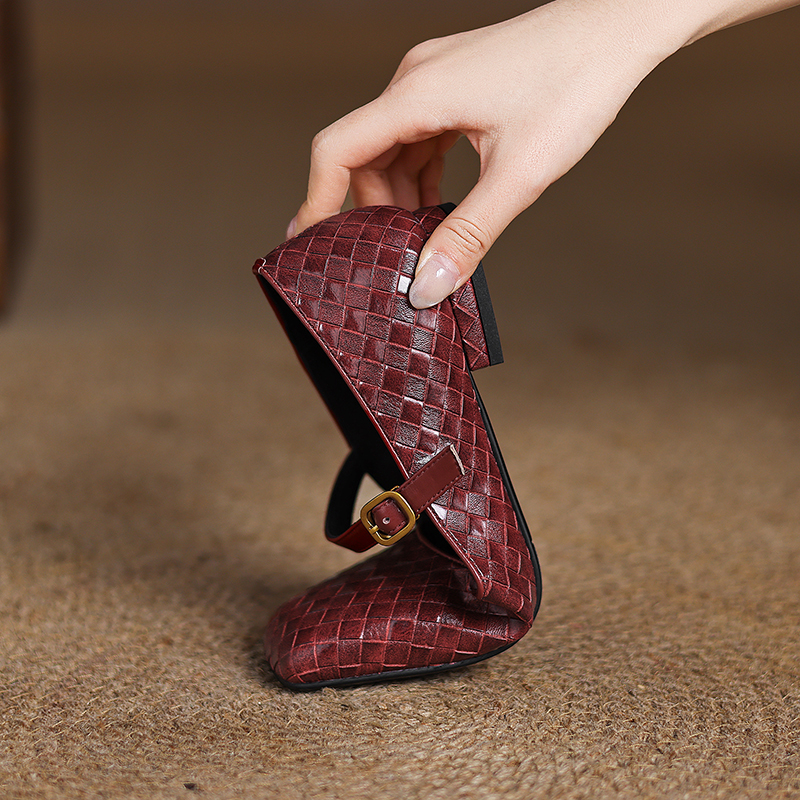 Woven Flat Bottom Mary Jane Wo - Shoes Heels Men recension och pris
