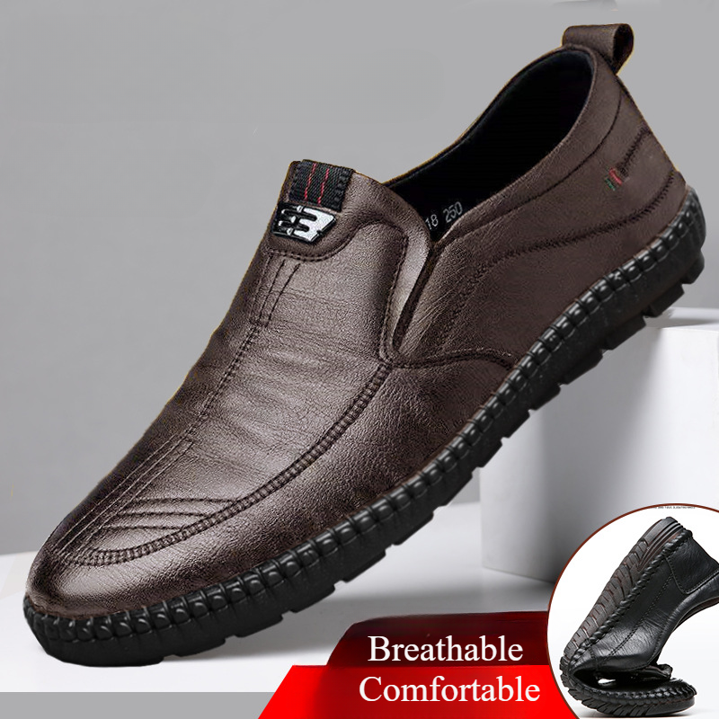 Mens Leather Loafers Non Slip  - Men Shoes For Office Work recension och pris