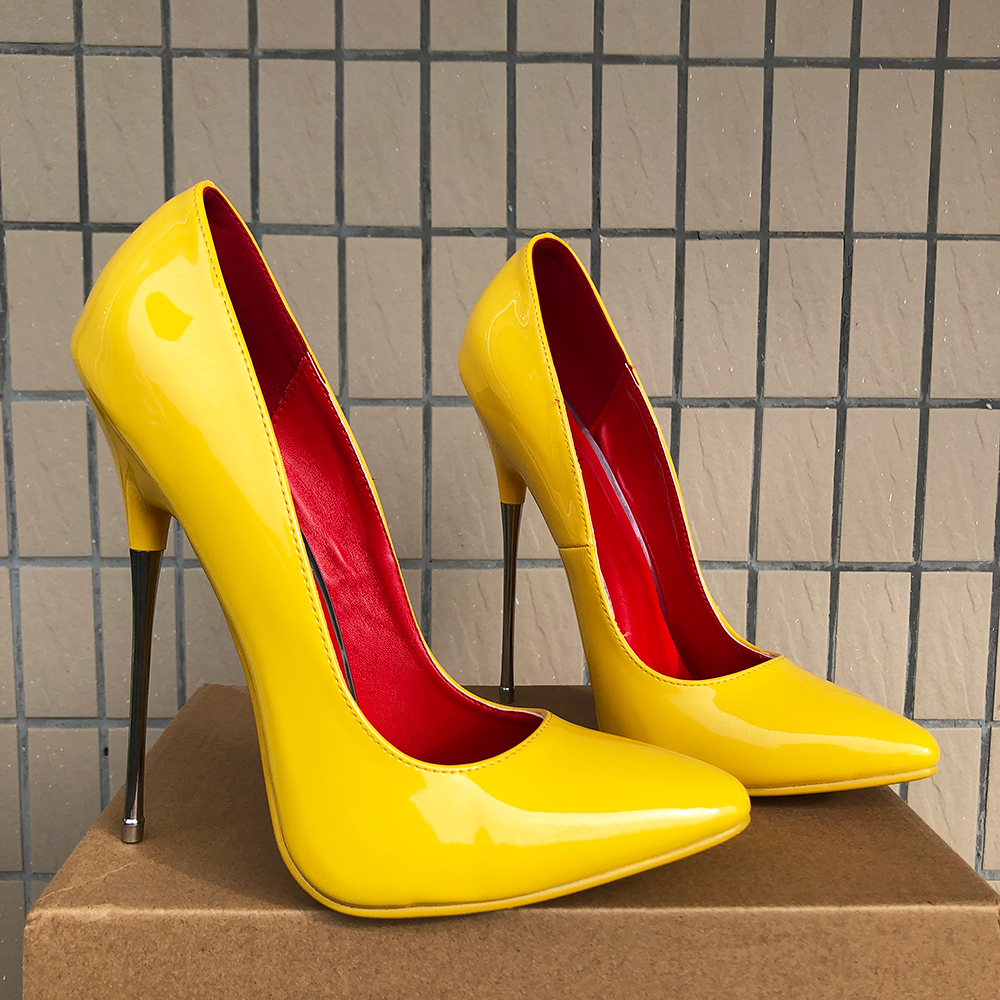 NEWLY 16cm Ultra High Metal He - Men Shoes Yellow recension och pris