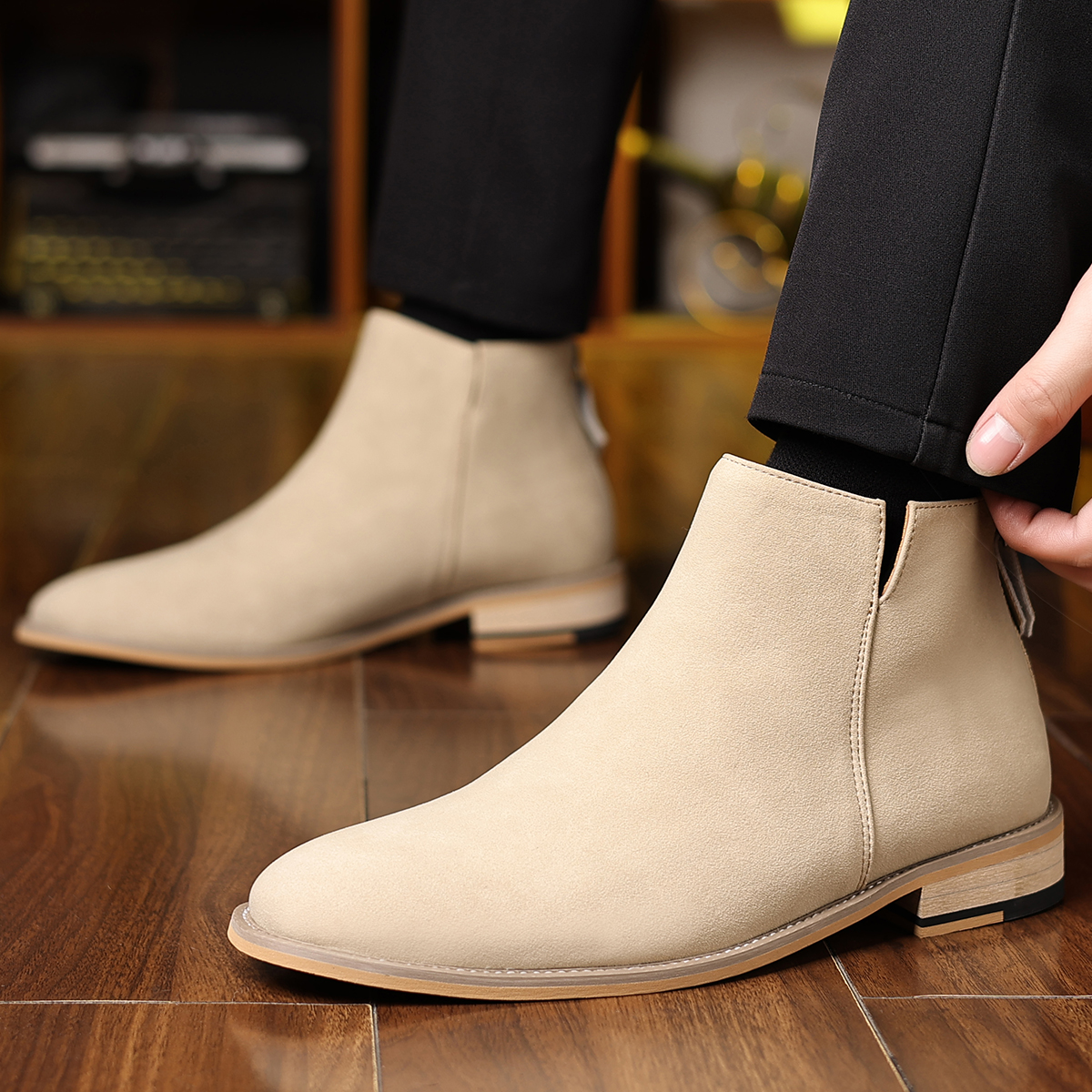 Spring Autumn High-Top Leather - Men'S Shoes Business Casual recension och pris