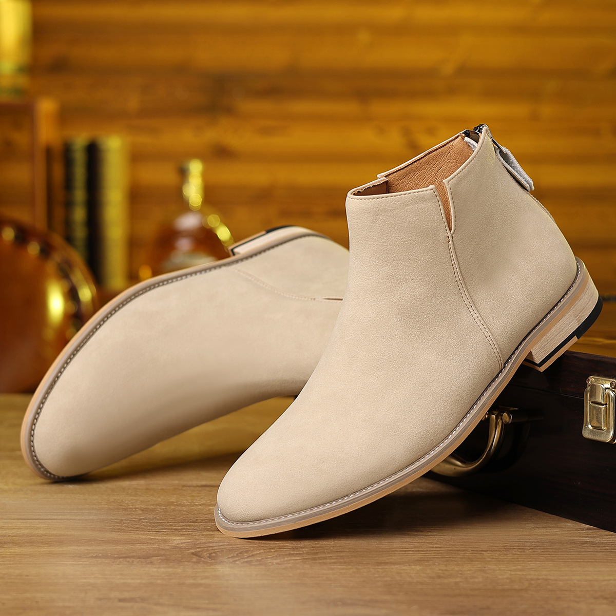 Spring Autumn High-Top Leather - Men'S Shoes Business Casual recension och pris