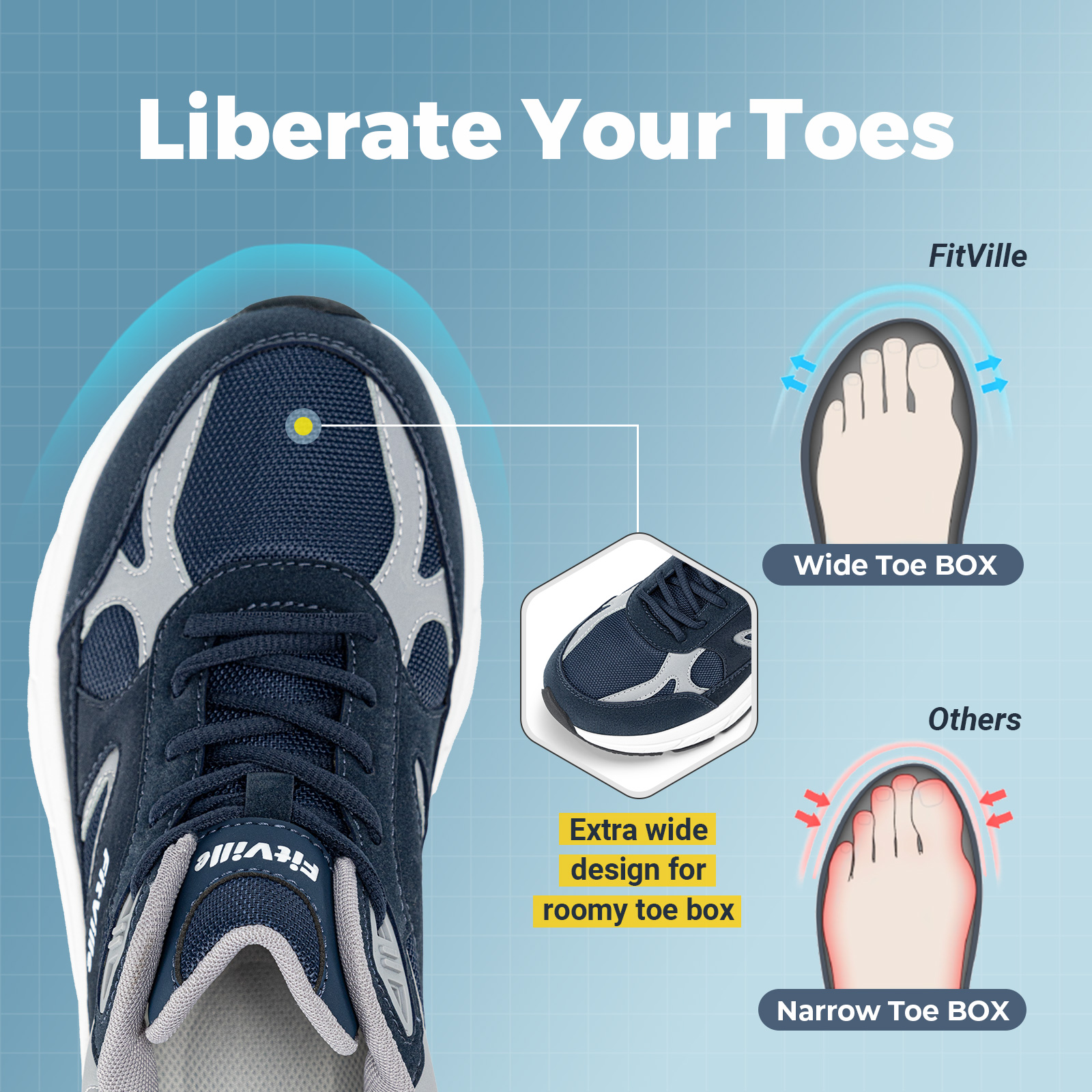 FitVille Newest Walking Shoes  - Men'S Shoes For Wide Feet recension och pris