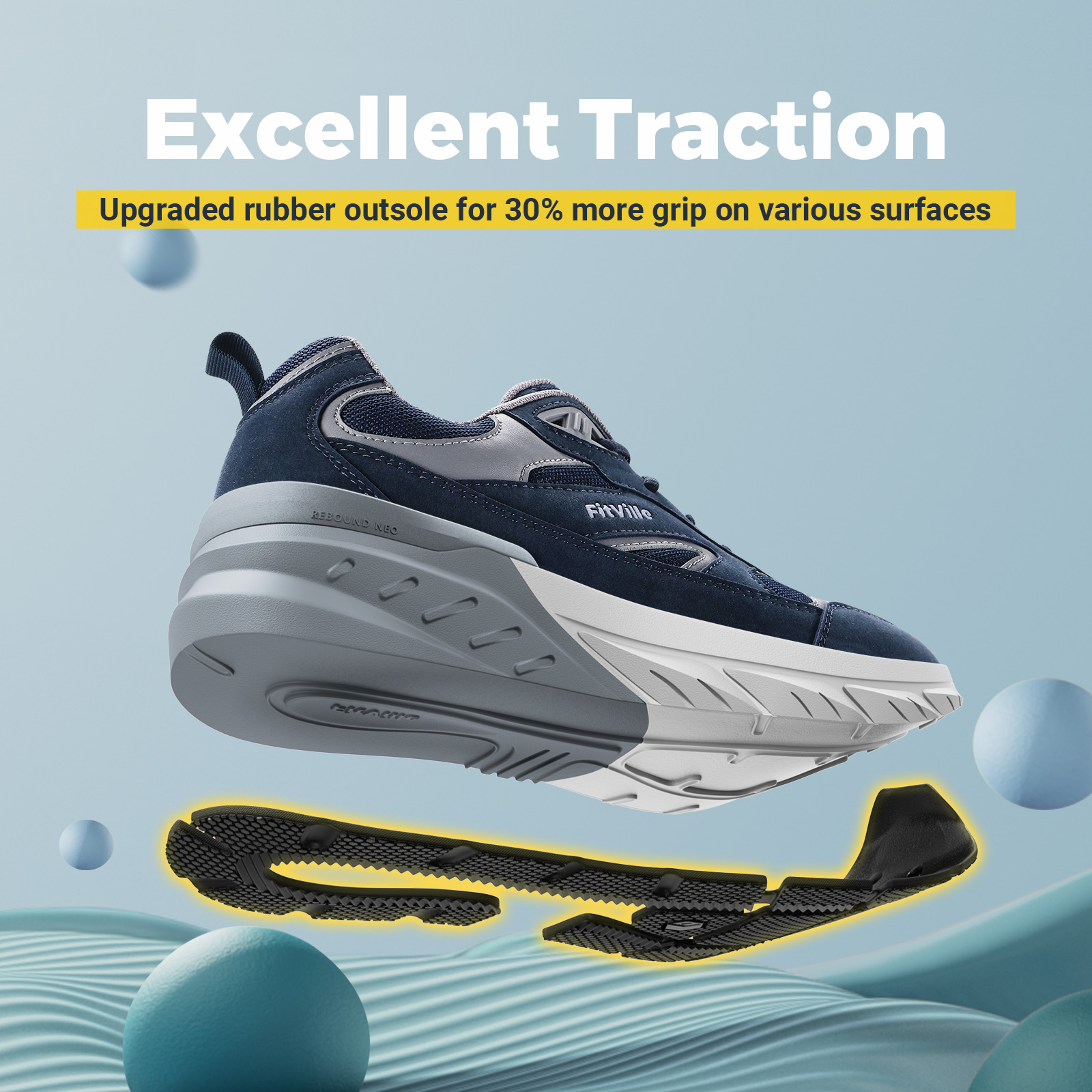 FitVille Newest Walking Shoes  - Men'S Shoes For Wide Feet recension och pris